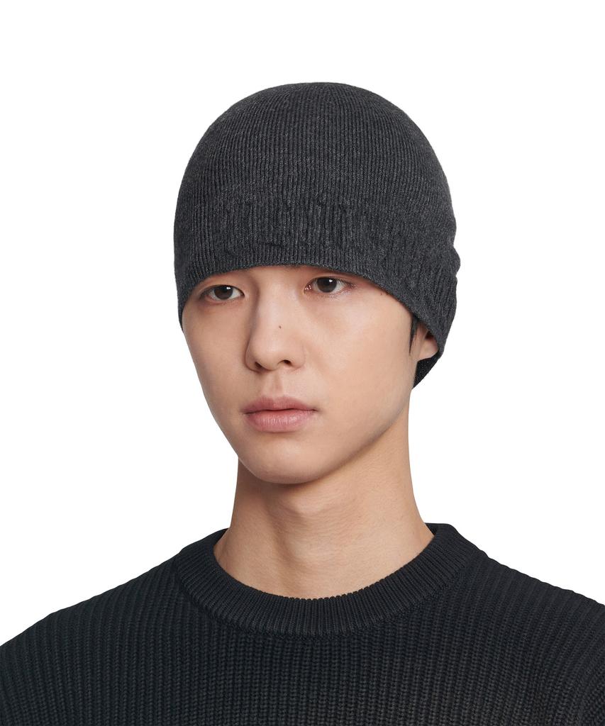 Nomaenyueol Nm Embossed Beanie - Charcoal