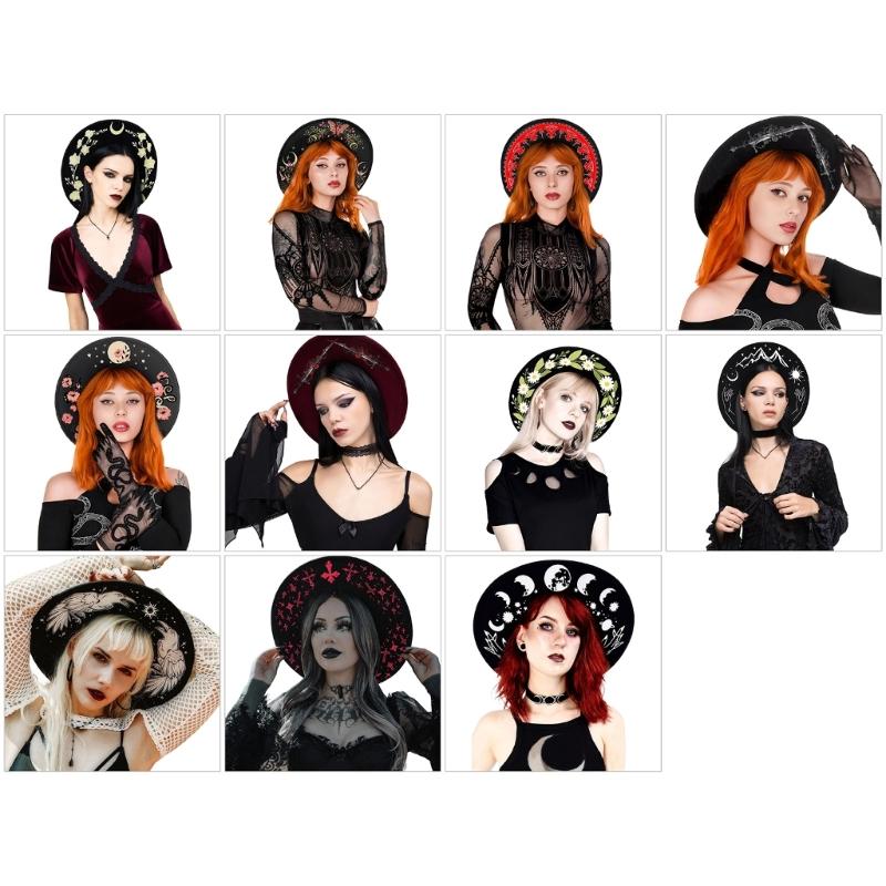 Elegant Gothic Top Hat for Formal Occasions and Casual Outfits Breathable Cotton Polyester Blend