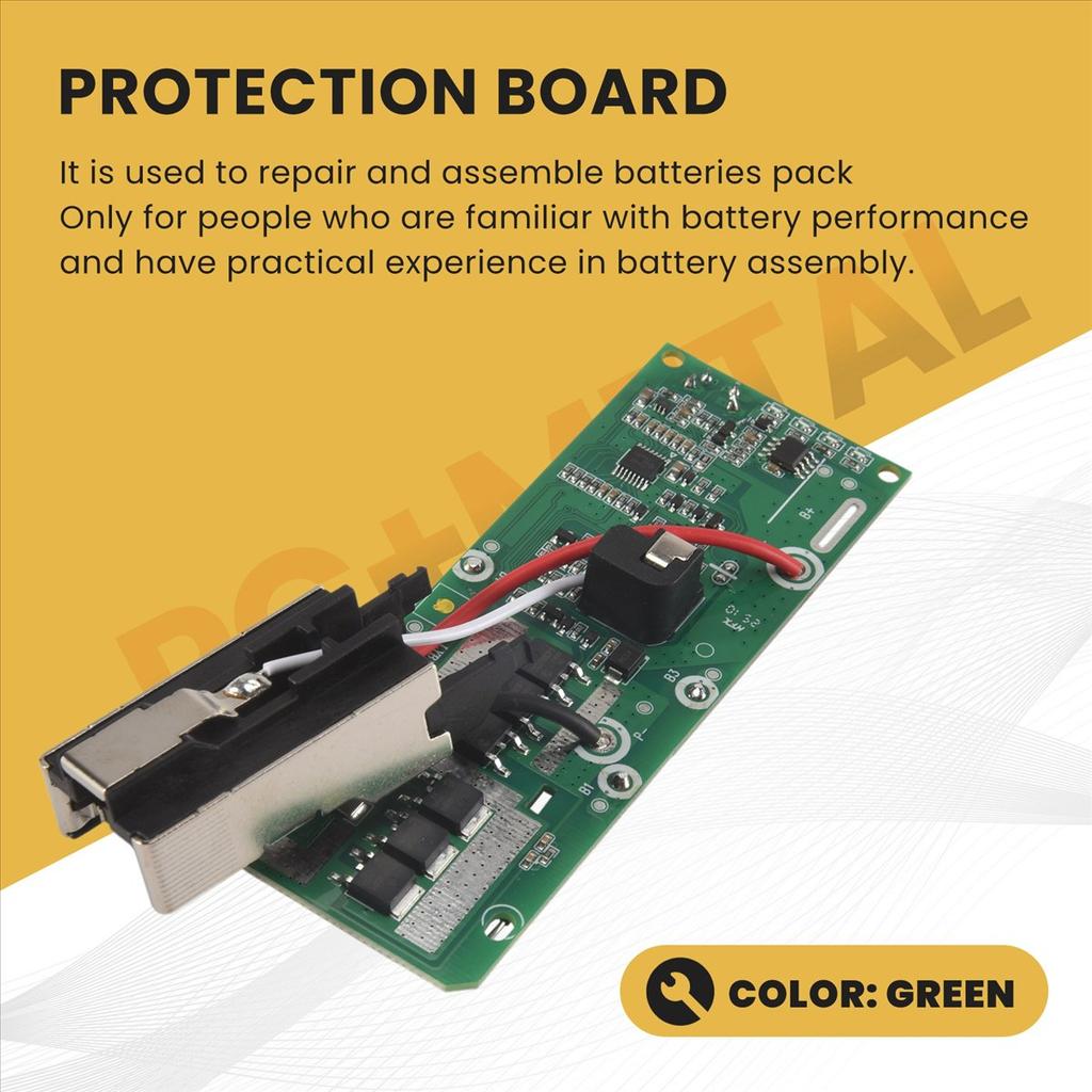 Li-Ion Battery Charging Protection Circuit Board PCB Replacement for 18V P108 RB18L40 Multimeter Multitool