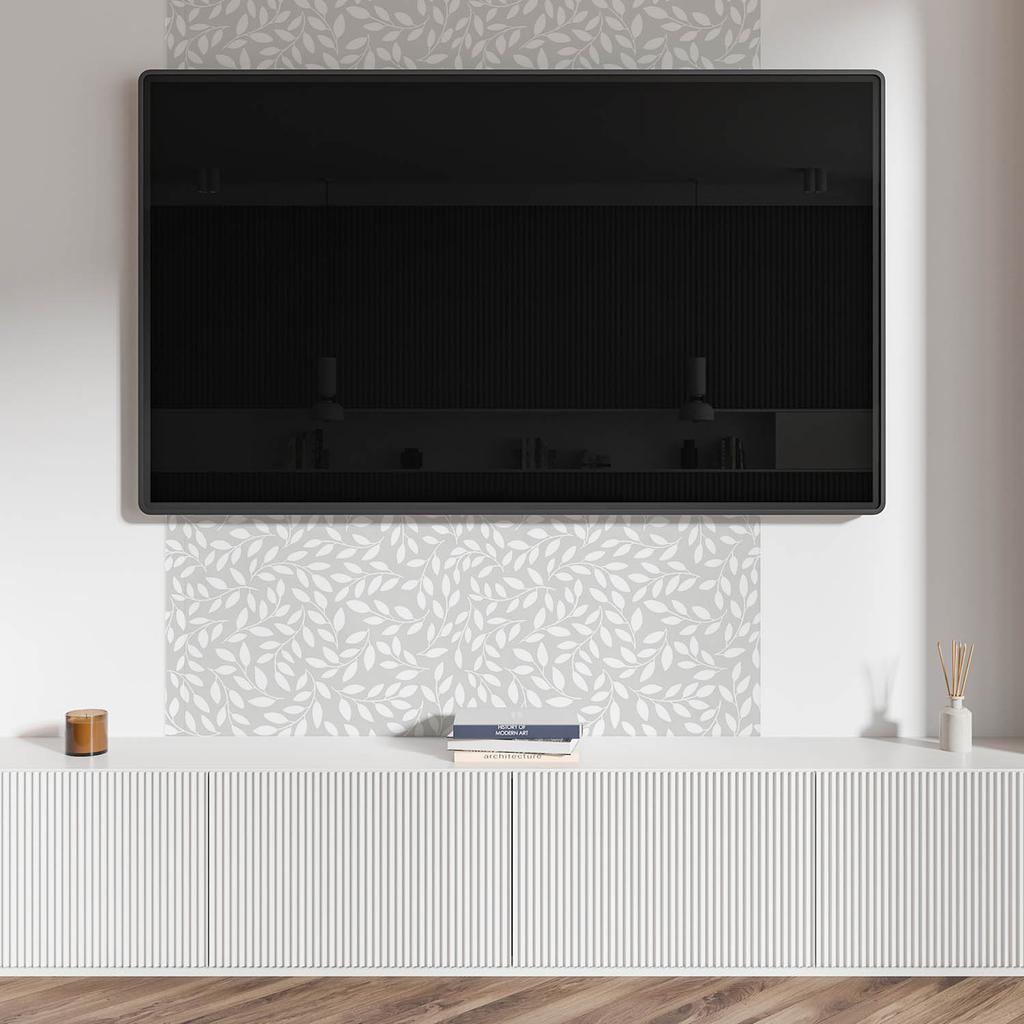 Panel Dekoracyjny Winylowy Samoprzylepny Z Nadrukiem 120X60 Cm Delikatny Wzór Liści