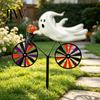 Portable Garden Art Halloween Wizard/Ghost/Black Cat/Skeleton Bicycle Ground Stake Ornament, Metal Stakes, Yard Sculptures Decorative