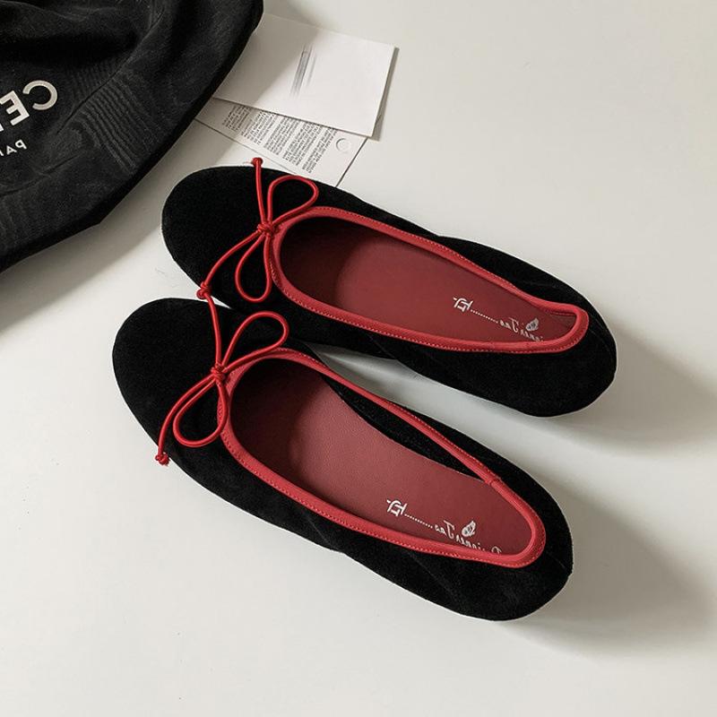 

New four-season wear women s sheepskin women s shoes casual solid color comfortable soft leather single shoes women s four-season wear lazy shoes 39 чёрный