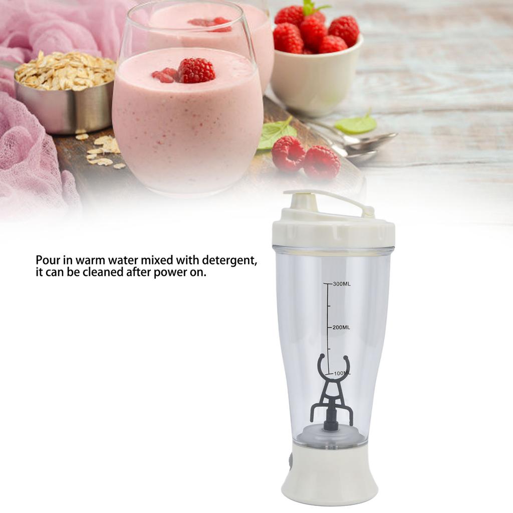 Electric Mixing Cup Simple 350ml Coffee Milk Shaking Bottle Automatic Shaker Cup