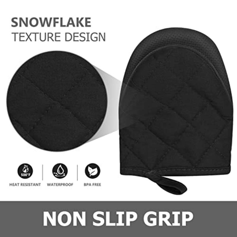 Oven Mitts 500°F Heat Resistant Oven Mitts, Non-Slip Grilling Mitts, Kitchen Safe Cooking Mitts