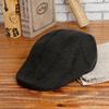 Autumn and Winter Small Plaid Forward Hat Men's and Women's Casual Retro Hat Warm Beret Comfortable and Versatile Director Hat