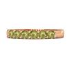 Peridot Half Eternity Band Ring - Sterling Silver Rose Gold Vermeil