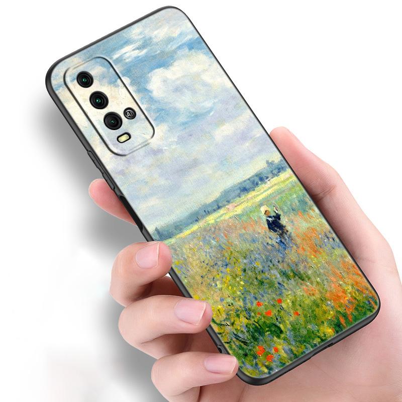 Claude Monet Silicone Phone Case For Xiaomi Redmi Note 11 10 9 8 Pro 11T 10T 10S 9S 8T 9 9A 9C 9T Black Soft Cover Coque Funda
