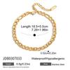 Stainless Steel Bracelet for Women 18K Gold Plated Marquise Rhinestone Link Chain Bracelet Waterproof Fashion Jewelry