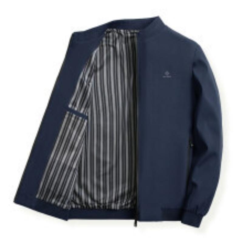 Stand-up Collar Jacket Men's Dad Clothing Spring and Autumn Korean Version Trendy New Middle-aged Formal Clothing Business Casual Jacket Men's