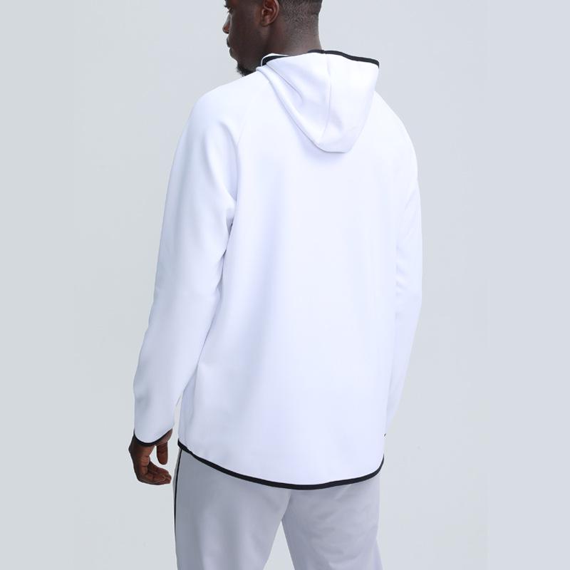Męska szybkoschnąca casualowa bluza sportowa z kapturem - luźny krój z długim rękawem, bluza fitness