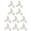 White Plastic Connectors for Tent Poles 16mm Inner Diameter (Pack of 10)