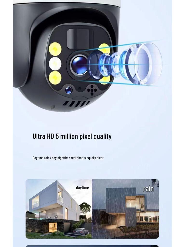 4G Outdoor 360° Solar Camera: Full-Color Night Vision, Mobile Remote Control, Waterproof