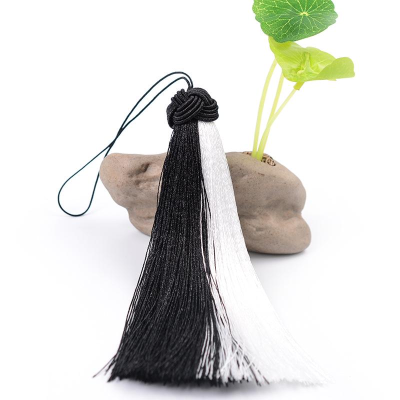 Hand-Woven Double Tassel Mixed-Color Bookmark: No Fading or Bending