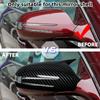 Für Mercedes Benz CLS C219 W219 CLS280 300 320 350 2009-2011 Carbon Faser Muster Schwarz Seite Spiegel Abdeckung Kappen kleben