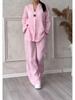 2024 Women's Cotton & Linen Casual Solid Color Set