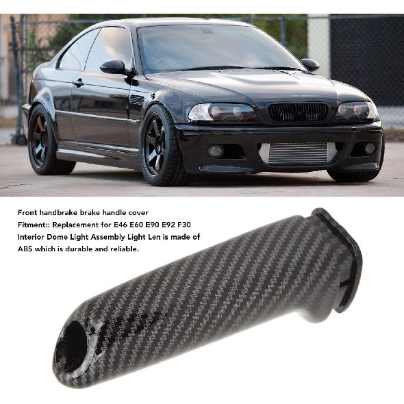 Keenso Hand Brake Cover,Carbon Fiber Look Parking Brake Handle Cover Replacement for E46 E60 E90 E92 F30