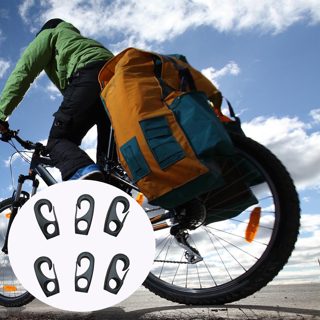 6 st Höghållfast Elastiskt Repkrok Mångsidiga Plastspännen Portabla för Camping Bagage och Förvaringslösning