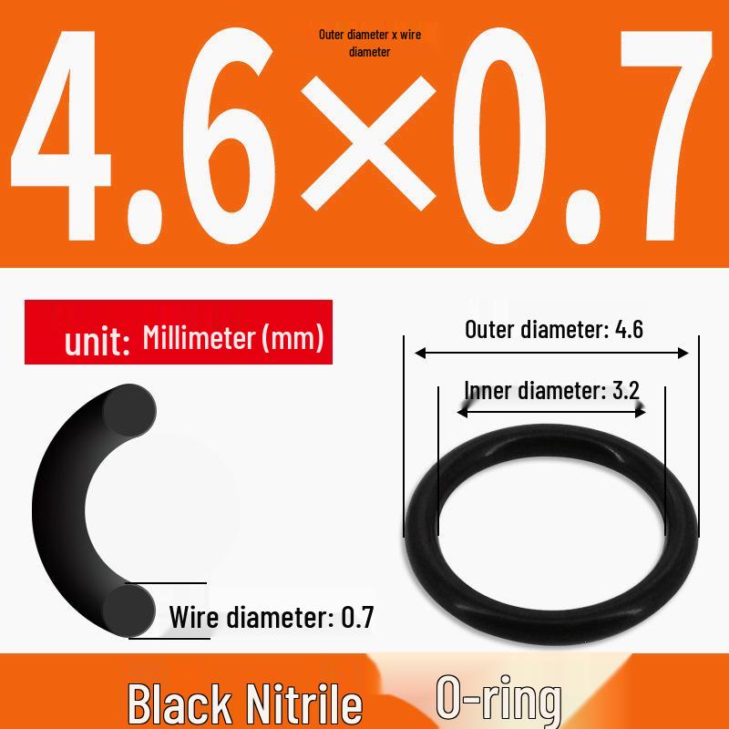 Durable Nitrile Rubber O-Ring, Wire Diameters 0.4-0.8mm, Waterproof & Wear-resistant Sealing Ring