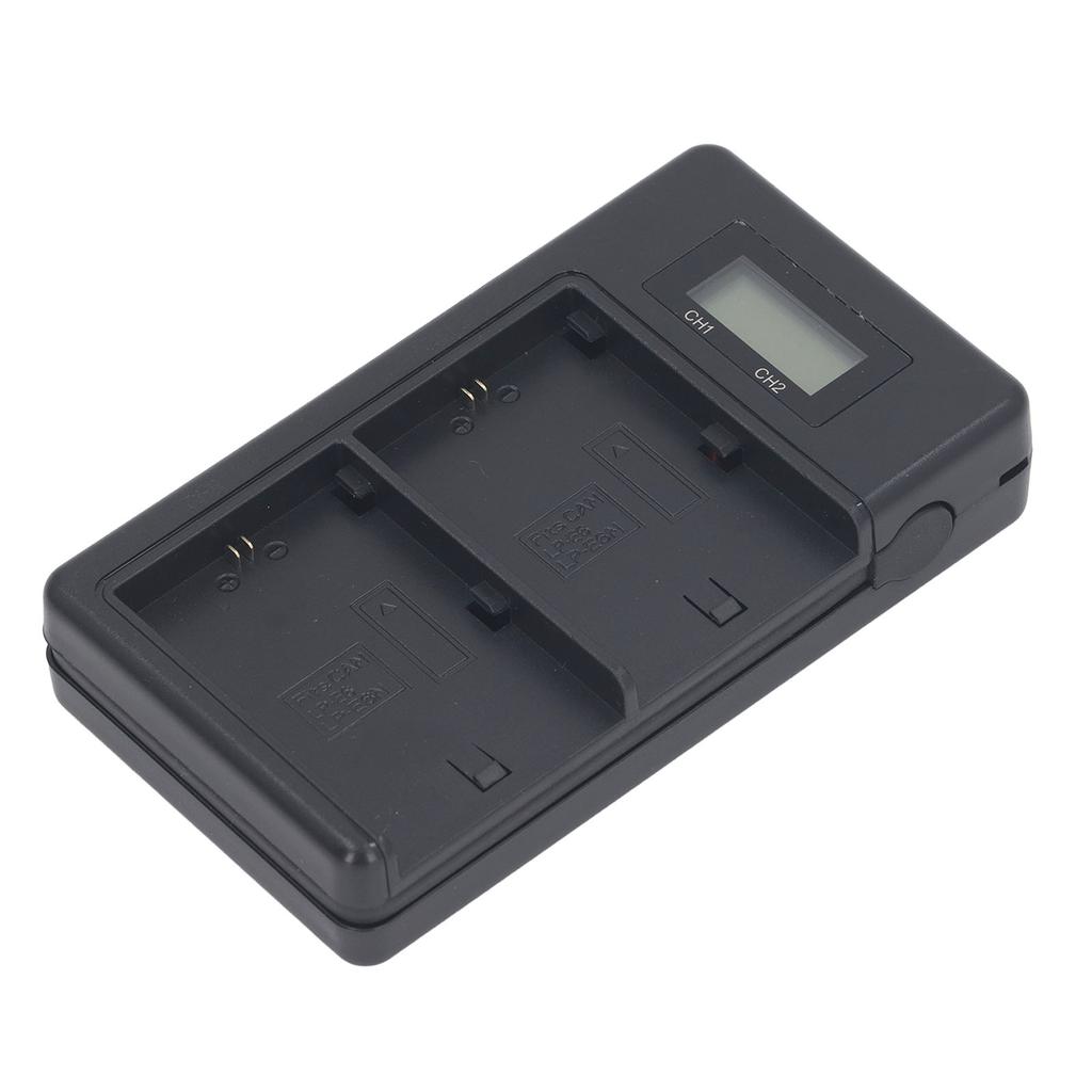 Dual Slot Camera Battery Charger Professional Efficient USB Camera Battery Charger with LED Display for LP E6 E6NH