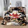 Cartoon Anime Inuyasha Throws Blanket for Sofa Bedding Couch Hiking Picnic Super Soft Cute kawaii Flannel Blanket birthday gift