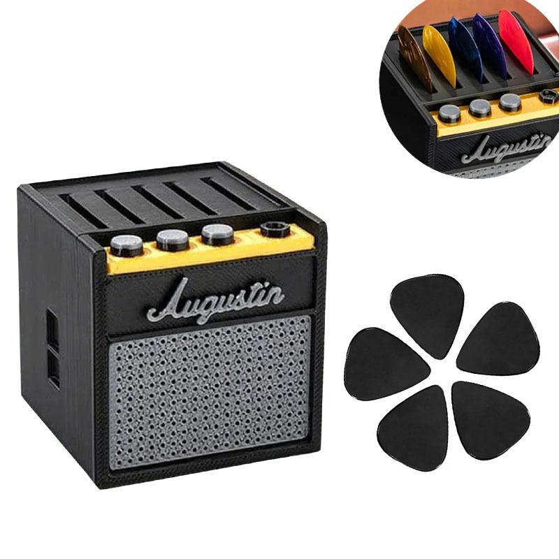 Portable Guitar Pick Holder 3D-Printed Pick Storage Box with Pick Slots Guitar Pick Storage Rack