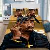 Squisiti Set Lenzuola 3D Tupac Carta da Parati Hip Hop 2Pa C Musica Stampa Digitale Copripiumino Piumone Letto Ragazze Ragazzi Regalo
