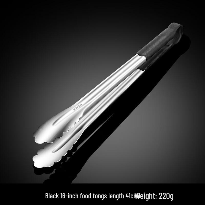 

TLXT 304 Stainless Steel Kitchen Food Tongs Set with Frosted Handles