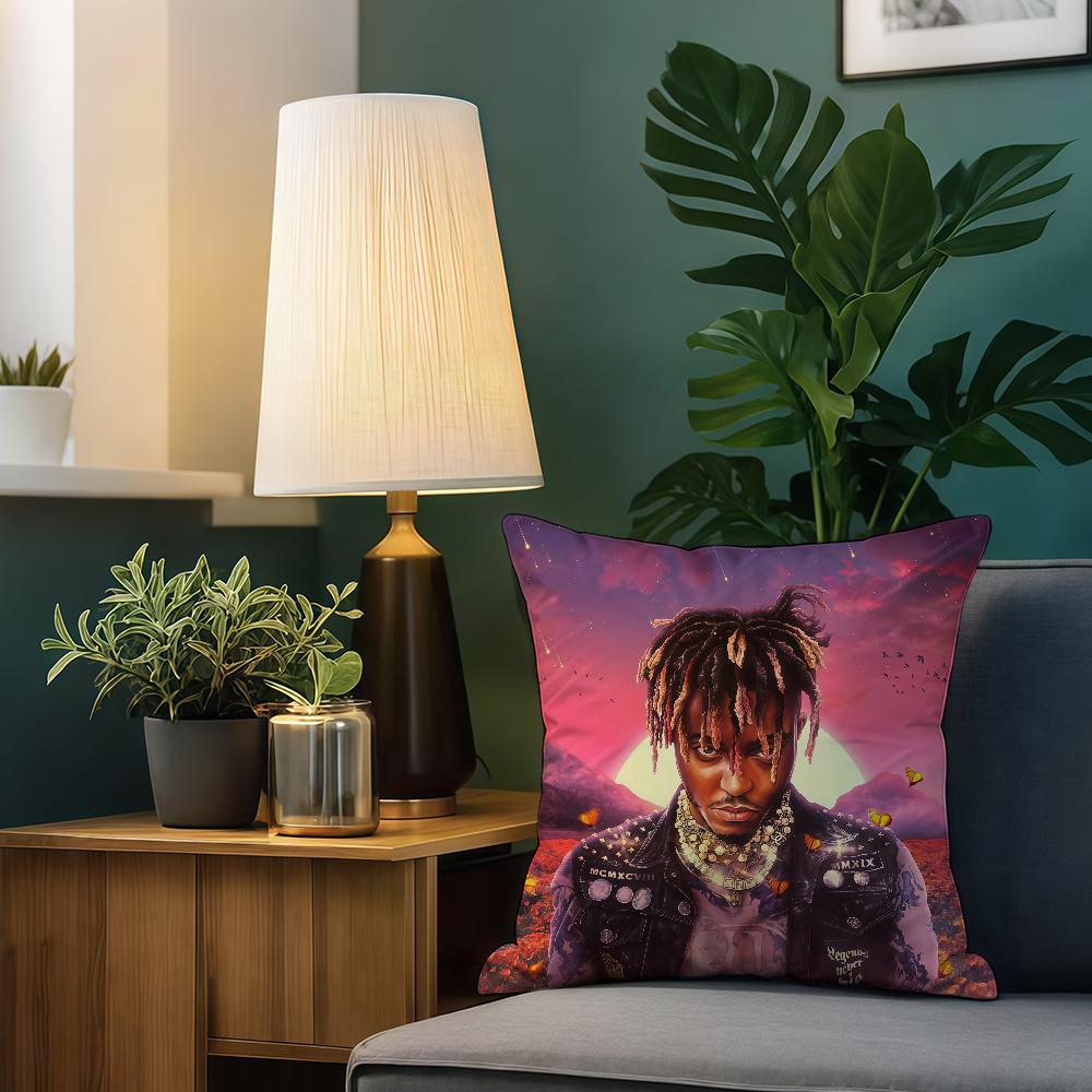 Rapper J-Juice W-WRLD povlak na polštář Oboustranně potištěný Polyesterový povlak na polštář Vzor Dekorativní zip Povlak na polštář