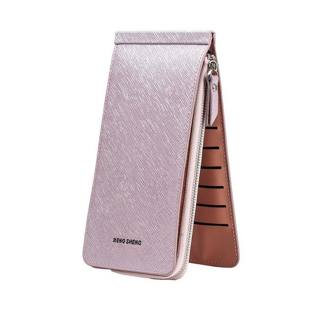 Women's Wallet Long Zipper PU Fashion Elegant Credit Card Holders Purse Mobile Phone Bag Multi Card Slot Money Clip