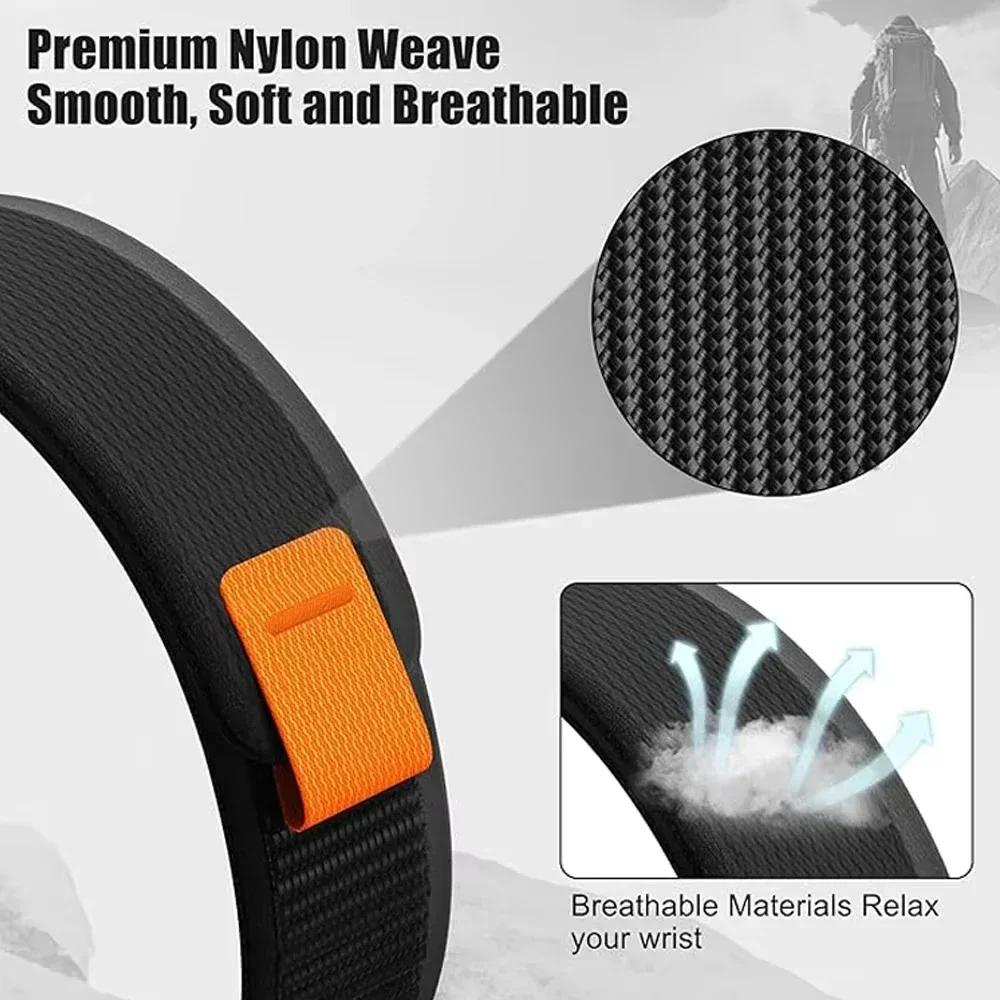 20mm 22mm Trail Nylon Loop Strap for Samsung Galaxy Watch 7 FE 6 5 4 40mm 44mm Bracelet Huawei Watch 5 4 Pro GT5-4-3 46mm Correa