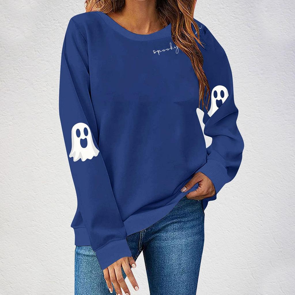 Women Tops Women's Long Sleeve Sweatshirt Casual Crewneck Loose Fit Pollover Fleece Tops