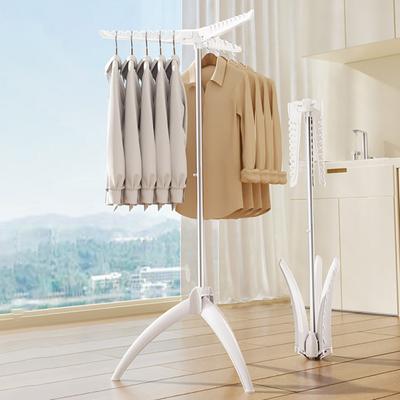 Folding Clothes Rack with 3 Hanging Rods High Stability Strong Load-bearing Simple