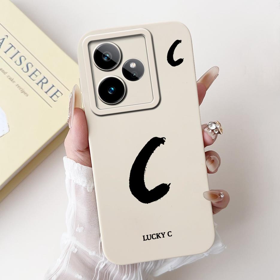 For Realme GT7 5G Case RMX5061 Cute Lucky Letters Cover Soft TPU Matte Phone Case For Realme GT 7 Pro GT7 T 7T GT7T Fundas Coque