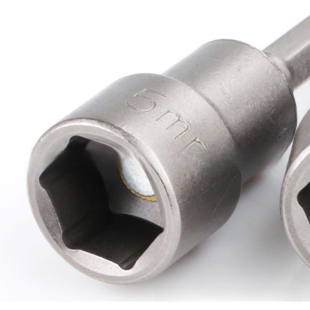 Hex Handle Magnetic Socket Wrench Set: 6-15mm Bits with 65mm Screwdriver Extension