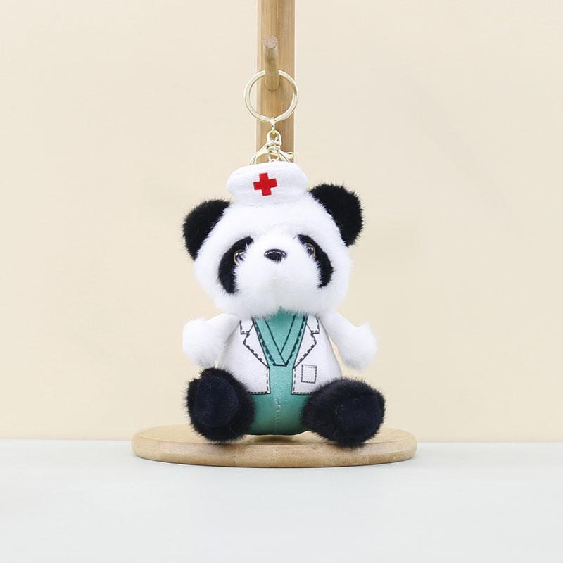 Cute Panda Keychain Plush Toy With Pp Cotton Filling Perfect For Collectible Accessories