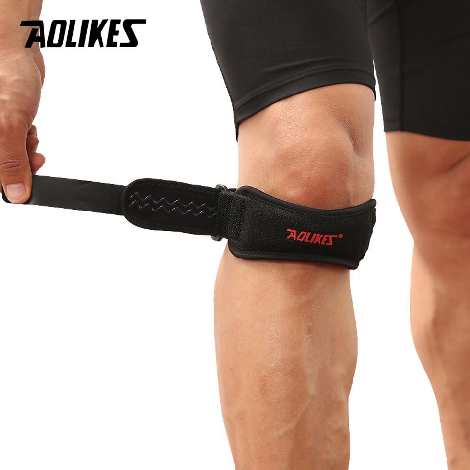 Aolikes 1Pcs Adjustable Knee Strap Patellar Tendon Pressurized Protector Support Slider Pad Rodilla Guard Badminton Running