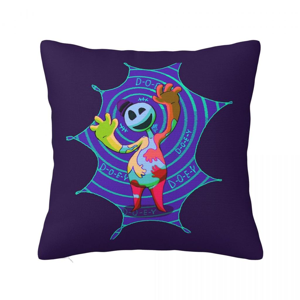 Doey Doughman Horror Pianosaurus Square Pillowcase Pillow Cover Polyester Cushion Decor Comfort Throw Pillow for Home Car