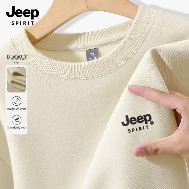 

JEEP SPIRIT Men s Loose Fit Crewneck Sweatshirt XL