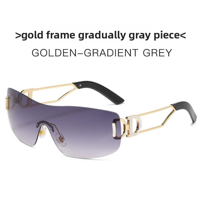 Unisex Frameless Sunglasses With Uv400 Protection For Fashion Travel And Outdoor Activities