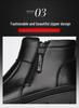 2025 New Men's High-Top Wool-Lined Winter Leather Casual Boots