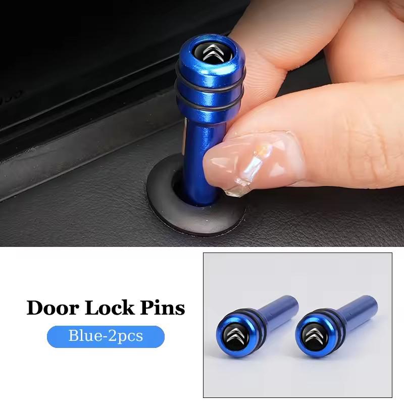 2/4pcs Aluminum Alloy Car Styling Door Security Lock Pins Rods Knobs for Citroen C3 C4 C5 Berlingo Aircross Auto Accessories HT6