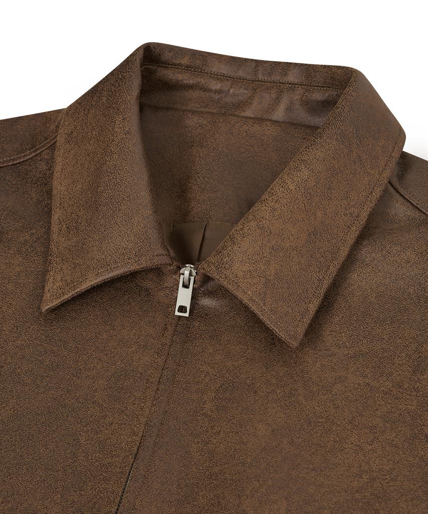 Standarderror 87-Stan009 [Renewal] Standard Blouson Suede Jacket Crack Brown (C Type)
