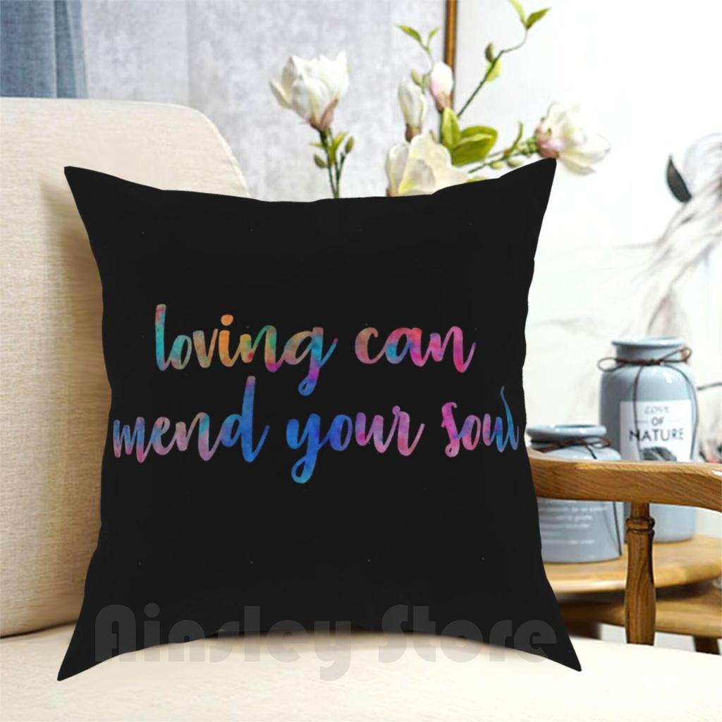 Loving Can Mend Your Soul Pillow Case Printed Home Soft DIY Pillow Cover Multiply Divide Happier Thinking Out Loud Shawn