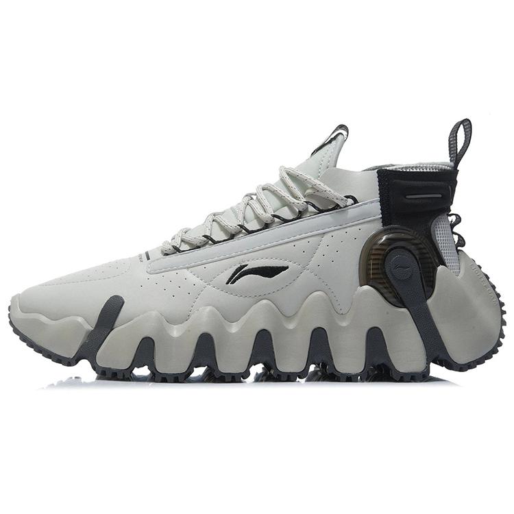 New LiNing Wu Xing 2 Wntr Cushioned Slip Resistant Low Top Vintage Basketball Shoes Men's Antarctic Gray AGBR057-1