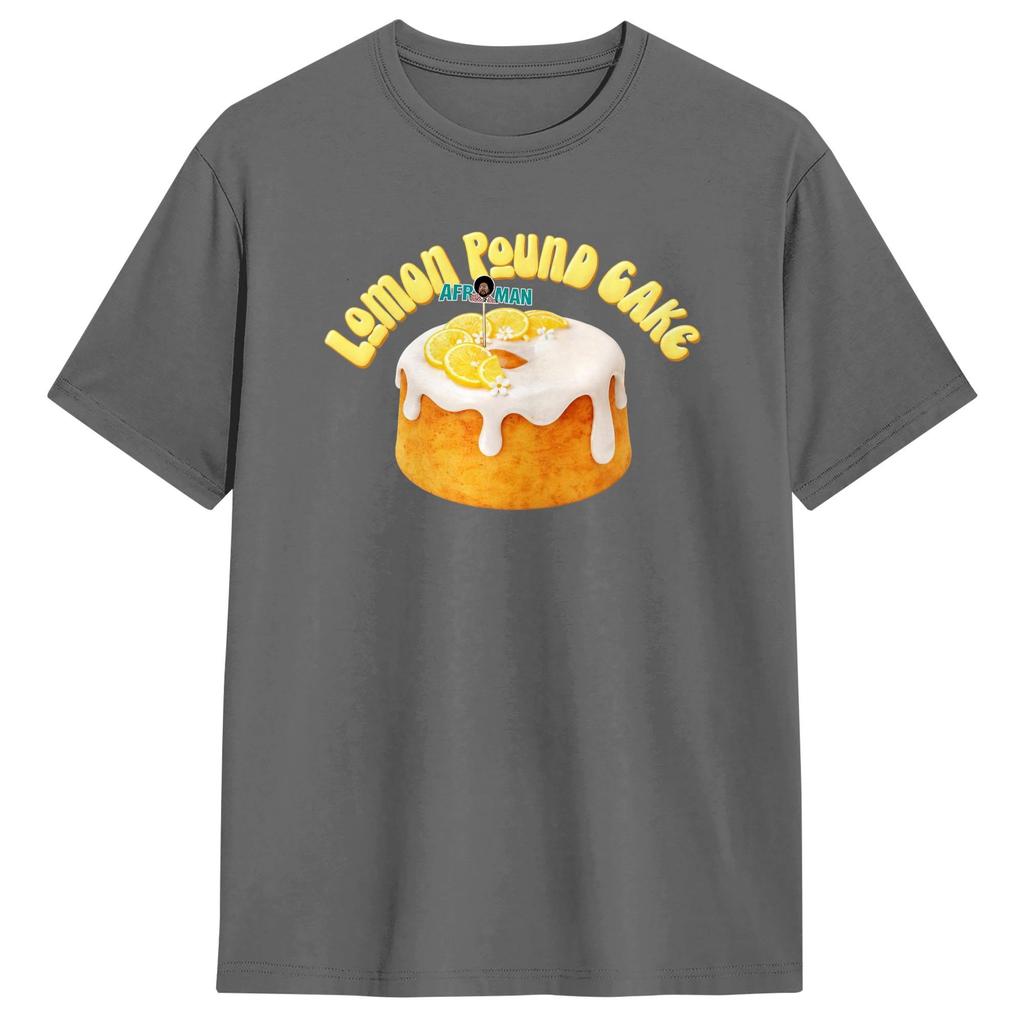 Afroman Zitronen-Pfundkuchen Baumwoll-T-Shirt Für Herren Sommer Streetwear T-Shirts Harajuku T-Shirts Übergröße Print Kleidung