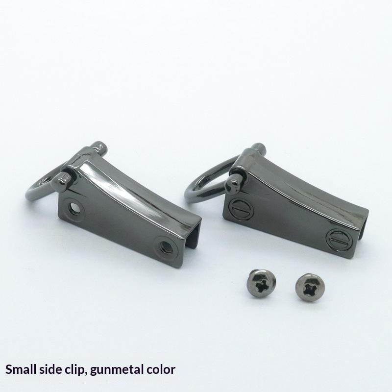 Bag Side Clip Buckle 1 Pair Metal D Ring Leather Strap Connector for Canvas Tote Handbag Hardware Accessories
