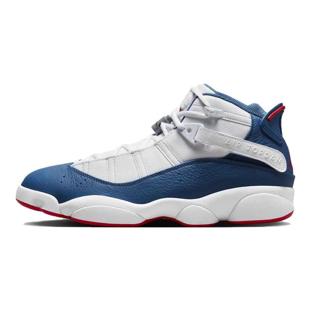 Air Jordan 6 Rings True Blue Erkek Spor Ayakkabı Beyaz Üniversite-Kırmızısı Açık-Çelik-Gri 322992-140
