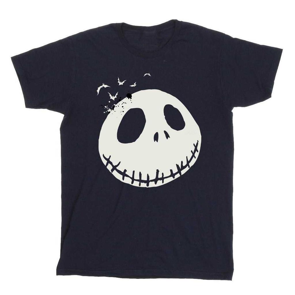 The Nightmare Before Christmas Flickor Jack Skellington Ansikte Bomulls T-shirt