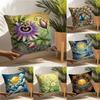 Natural Stained Glass Style Print Pillow Case Linen Pillow Case Sofa Home Decor Cushion Cover Cushion Cove