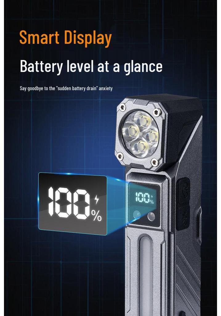 Ultra Bright Mini Headlamp: Colorful Light, Strong Magnetic Base, Digital Display, Multi-functional, Long Battery Life